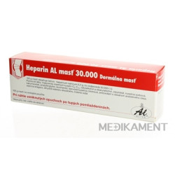 Heparin AL masť 30 000 ung der (tuba Al) 1x100 g