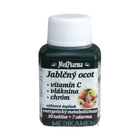 MedPharma JABLČNÝ OCOT VIT. C VLÁKNINA CHRÓM tablety 37 ks