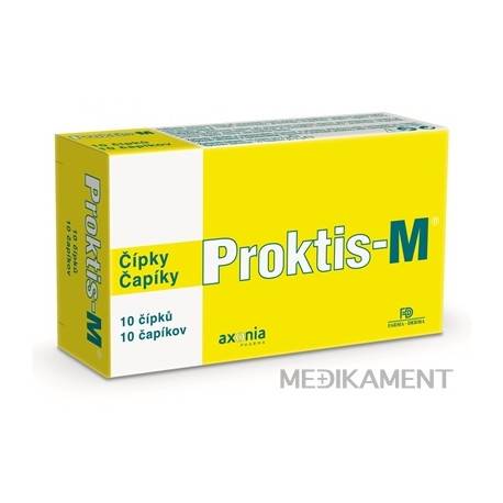 PROKTIS-M rektálne čapíky na hojenie rán s obsahom kyseliny hyalurónovej 10 ks