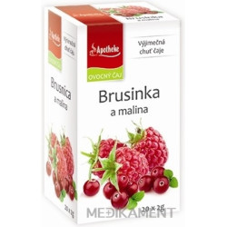 APOTHEKE PREMIER SELECTION ČAJ BRUSNICA A MALINA vrecúška 20 x 2 g 