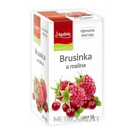 APOTHEKE PREMIER SELECTION ČAJ BRUSNICA A MALINA vrecúška 20 x 2 g 