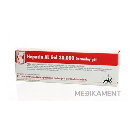 Heparin AL Gel 30 000 gel (tuba Al) 1x100 g