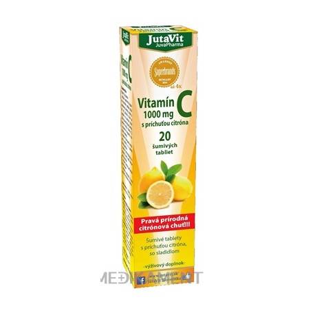 JutaVit Vitamín C 1000 mg šumivé tablety s príchuťou citróna 20 ks