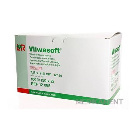 VLIWASOFT KOMPRESY STERILNÉ 7,5 x 7,5 cm 6 vrstvové 100 ks