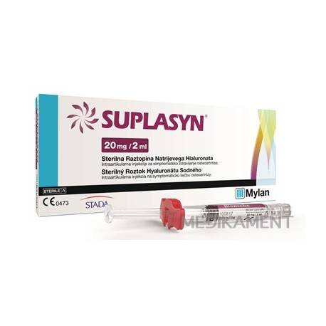 SUPLASYN sterilný roztok hyaluronátu sodného 20 mg/2 ml 1x2 ml