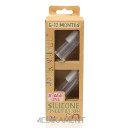 JACK N´JILL Silikónová zubná kefka na prst 2 ks