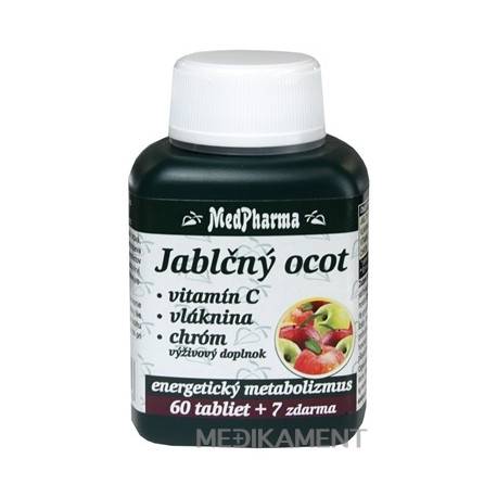 MedPharma JABLČNÝ OCOT VIT. C VLÁKNINA CHRÓM tablety 67 ks