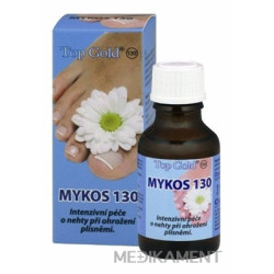 TOP GOLD Mykos 130 silná starostlivosť o nechty pri ohrození plesňami 20 ml