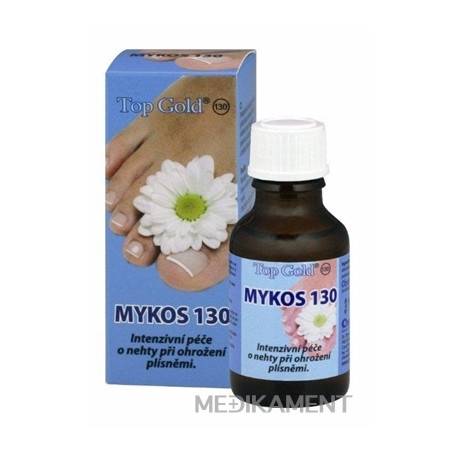 TOP GOLD Mykos 130 silná starostlivosť o nechty pri ohrození plesňami 20 ml