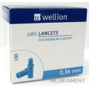 Wellion LANCETS 28G - Lanceta sterilná priemer 0,36 mm 100 ks