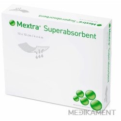 Mextra Superabsorbent 10x10 cm superabsorbujúci obväz 1x10 ks