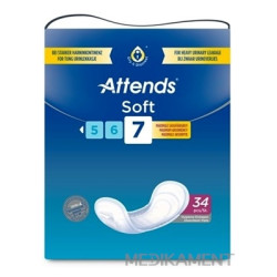 ATTENDS Soft 7 vkladacie plienky, savosť 1499 ml, 1x34 ks