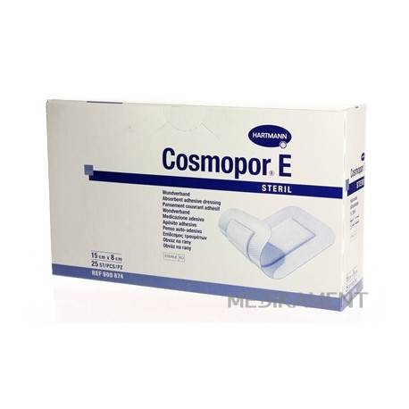 Cosmopor E obväz na rany sterilný 15 x 8 cm 25 ks