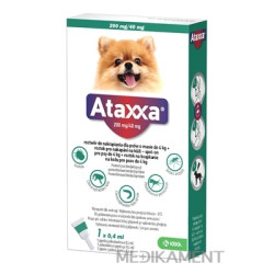 Ataxxa 200 mg/40 mg (psy do 4kg) sol 1x0,4 ml
