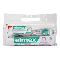 ELMEX SENSITIVE SADA V CESTOVNEJ TAŠTIČKE zubná pasta 75 ml + zubná pasta 20 ml + zubná ke
