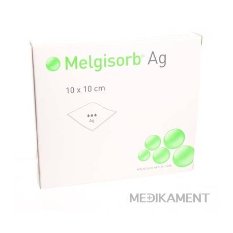 Melgisorb Ag 10x10 cm antimikrobiálny alginátový obväz 1x10 ks