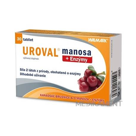 UROVAL manosa + Enzýmy tablety 30 ks