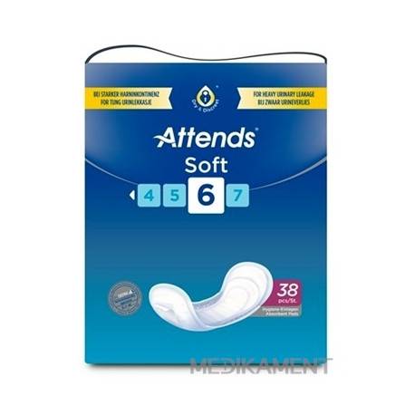 ATTENDS Soft 6 vkladacie plienky, savosť 1250 ml, 1x38 ks