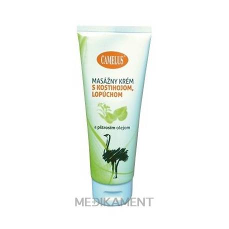 CAMELUS MASÁŽNY KRÉM S KOSTIHOJOM, LOPÚCHOM s pštrosím olejom 1x100 ml