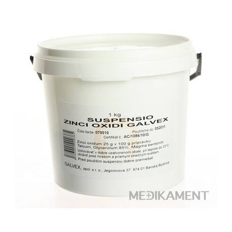 Galvex SUSPENSIO ZINCI OXIDATI suspenzia 1000 g