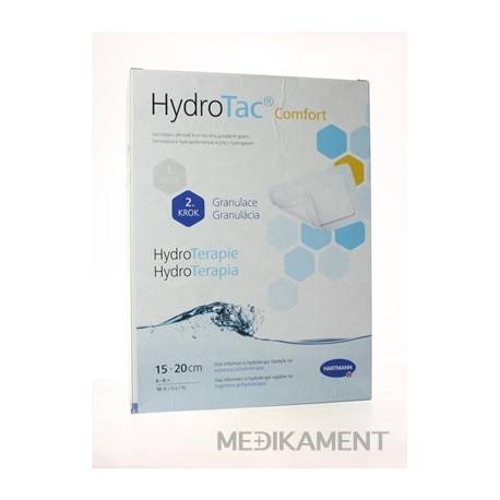 HydroTac Comfort - krytie na rany penové impregnované gélom samolepiace 15 x 20 cm 10 ks