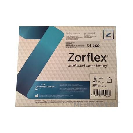 Zorflex krytie na rany s aktívnym uhlím 10x10 cm, 1x10 ks