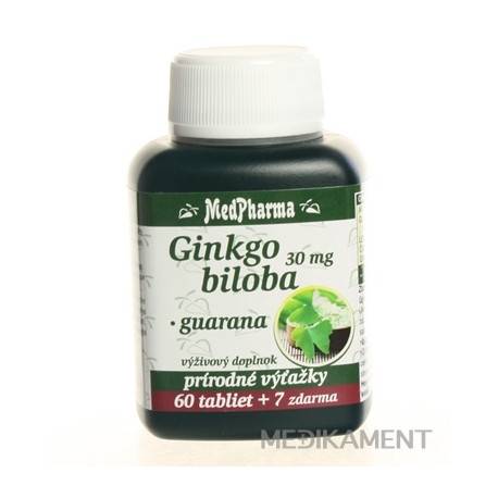MedPharma GINKGO BILOBA + GUARANA tablety 67 ks