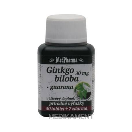 MedPharma GINKGO BILOBA + GUARANA tablety 37 ks