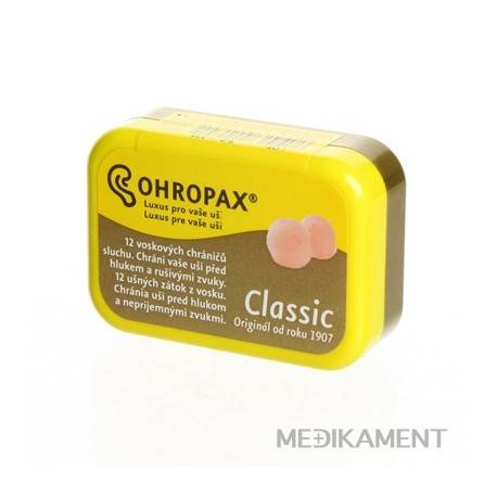 OHROPAX CLASSIC Ušné vložky v krabičke 12 ks