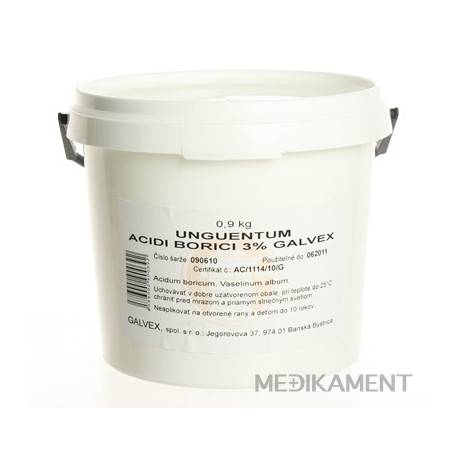 Galvex UNGUENTUM ACIDI BORICI 3% masť 900 g