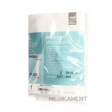 mediven thrombexin 18 pančuchy stehenné veľkosť L biele 1 pár