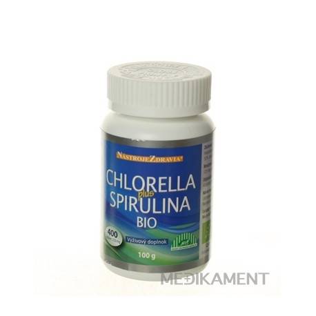 NástrojeZdravia CHLORELLA plus SPIRULINA BIO tablety 400 ks