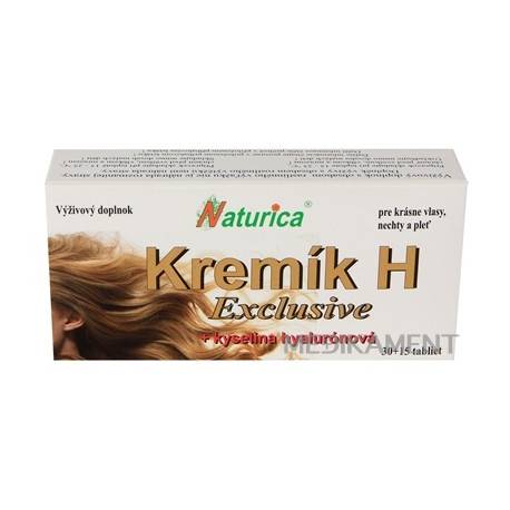 Naturica KREMÍK H Exclusive + Kyselina hyalurónová tablety 45 ks