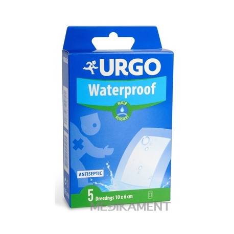 URGO Waterproof vodeodolná náplasť priehľadná 10 x 6 cm 5 ks
