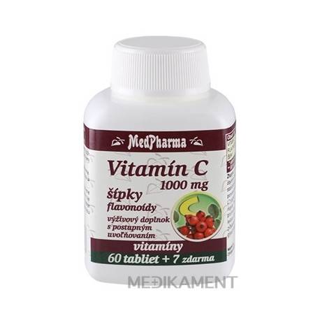 MedPharma VITAMÍN C 1000 MG so šípkami tablety s postup. uvoľňovaním 67 ks