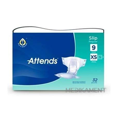 ATTENDS Slip Regular 9 XS plienkové nohavičky savosť 1699 ml obvod bokov 40-70 cm 32 ks