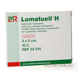 LOMATUELL H TYL PARAFÍNOVÝ 5x5cm sterilný 1x10 ks