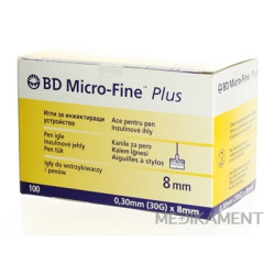 BD MICRO FINE PEN NEEDLE 30G - ihly do aplikátorov inzulínu 100 ks
