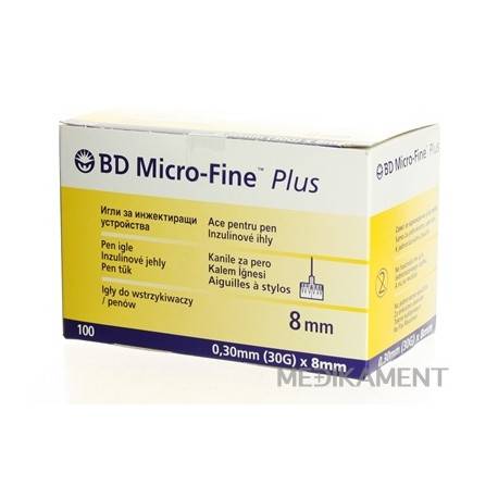 BD MICRO FINE PEN NEEDLE 30G - ihly do aplikátorov inzulínu 100 ks
