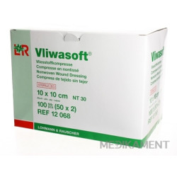 VLIWASOFT KOMPRESY STERILNÉ 10 x 10 cm 6 vrstvové 100 ks