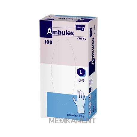 Ambulex rukavice VINYLOVÉ veľ. L nesterilné nepúdrované 100 ks