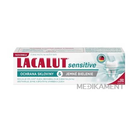 LACALUT sensitive zubná pasta ochrana skloviny & jemné bielenie + DUO enzým komplex 75 ml