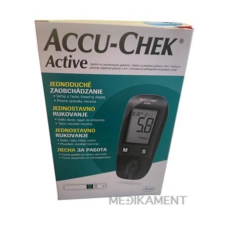 ACCU-CHEK Active Kit glukomer + príslušenstvo na monitorovanie glykémie 1x1 set