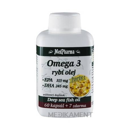 MedPharma OMEGA 3 rybí olej forte - EPA DHA kapsuly 67 ks