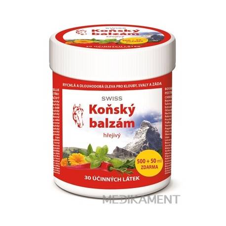 SWISS KONSKÝ BALZAM hrejivý 550 ml