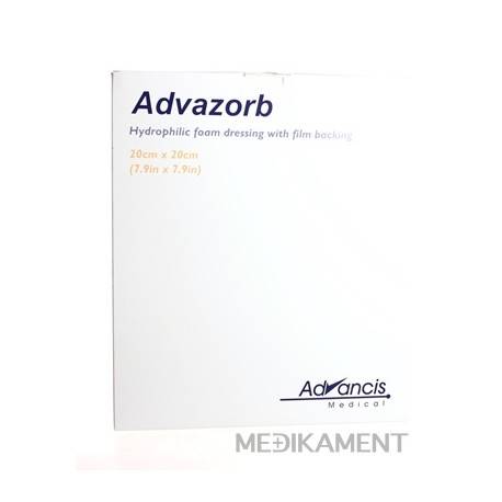 ADVAZORB krytie na rany hydrofilné penové 20 x 20 cm 10 ks