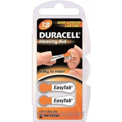 DURACELL HA 13 EASYTAB 1.4V batérie do načúvacích prístrojov 6 ks