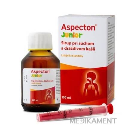 Aspecton Junior sirup pri suchom a dráždivom kašli s islandským lišajníkom 1x100 ml