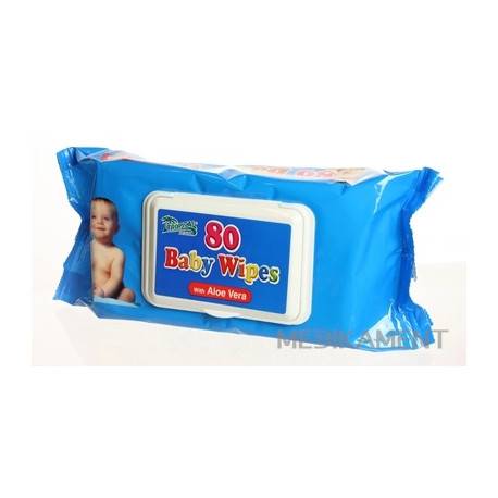 HYGIENICKÉ UTIERKY BABY WIPES S ALOE vlhčené obrúsky 1x80 ks