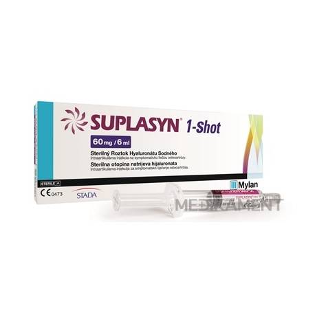 SUPLASYN 1-Shot viskoelastický materiál sterilný roztok hyaluronátu sodného 60 mg/6 ml, 1x